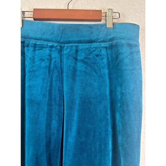 Rebecca Malone Velour Teal Full Zip Tracksuit Set - Size Medium - Picture 7 of 9